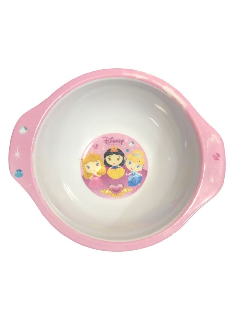 Disney Princess Bowl Pink Plastic Cute Characters Home Presence